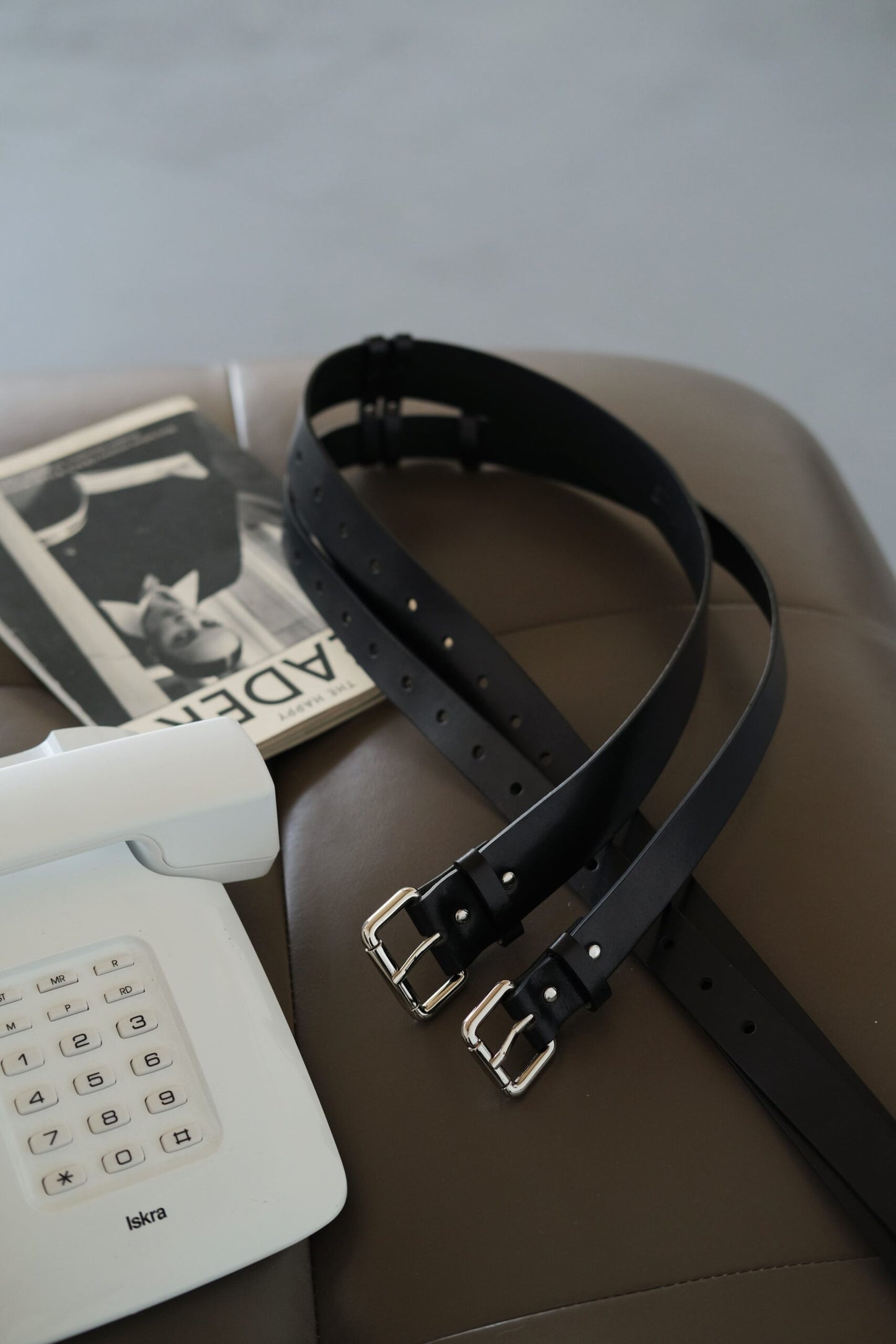 LEATHER BELT “3 IN 1” wear together or separately BLACK | ONLY 1 PC