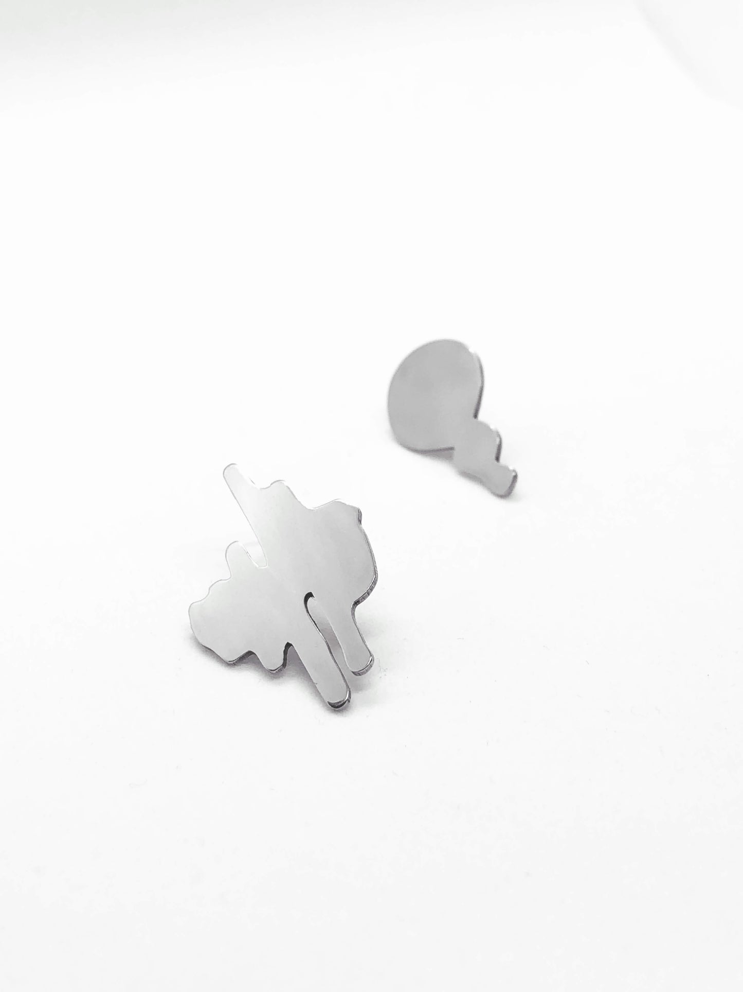 "PAINT DROPS" ASYMMETRICAL EARRINGS