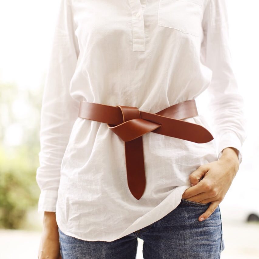 BUCKLESS LEATHER BELT “JAPANESE VIBES” (COLOUR OPTIONS)