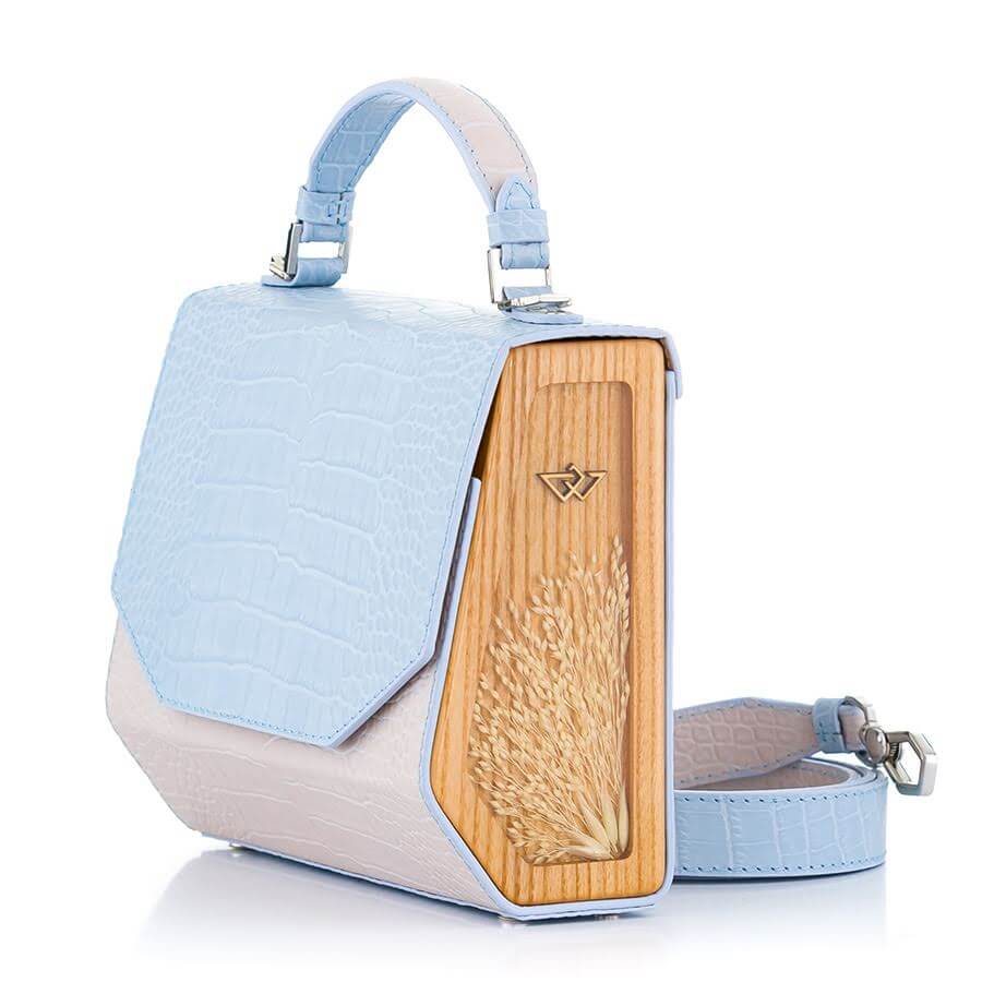 FJORD BLUE/BEIGE CROCO MINI