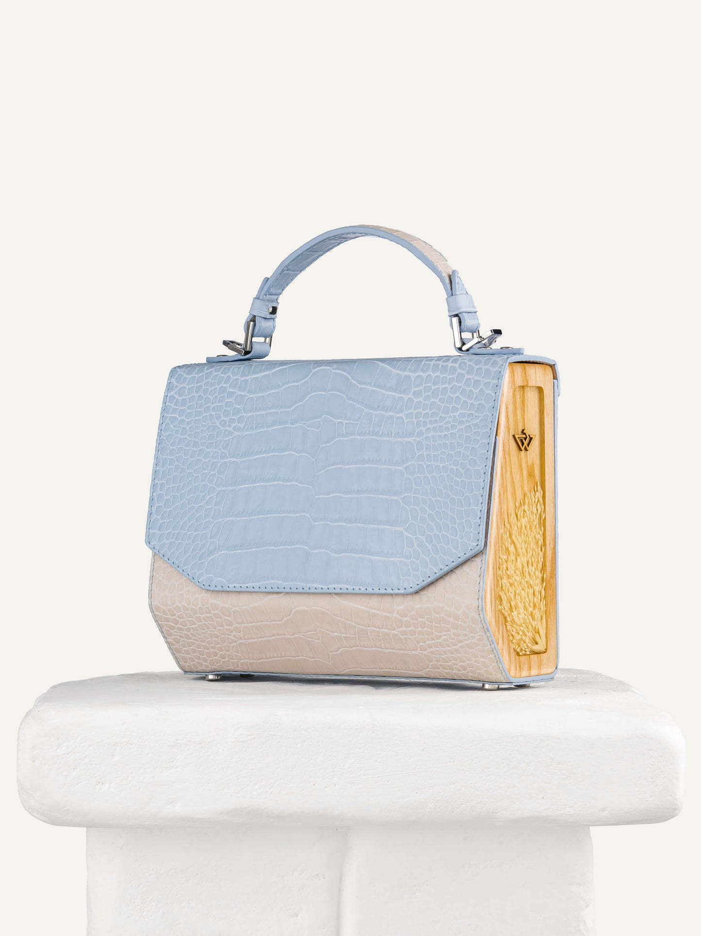 FJORD BLUE/BEIGE CROCO