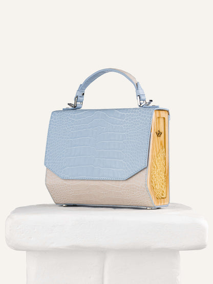 FJORD BLUE/BEIGE CROCO