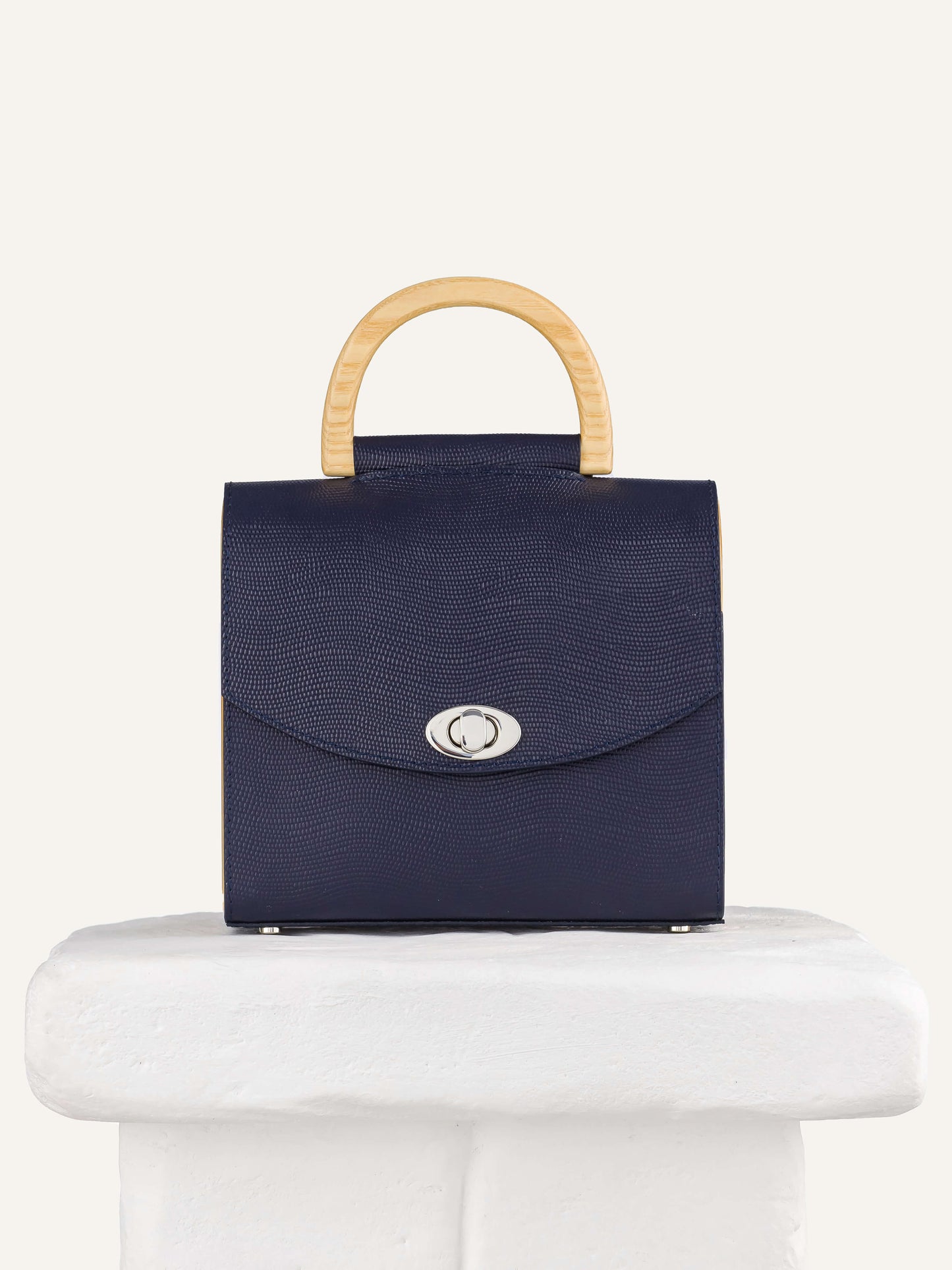 AURORA DARK BLUE SAFFIANO