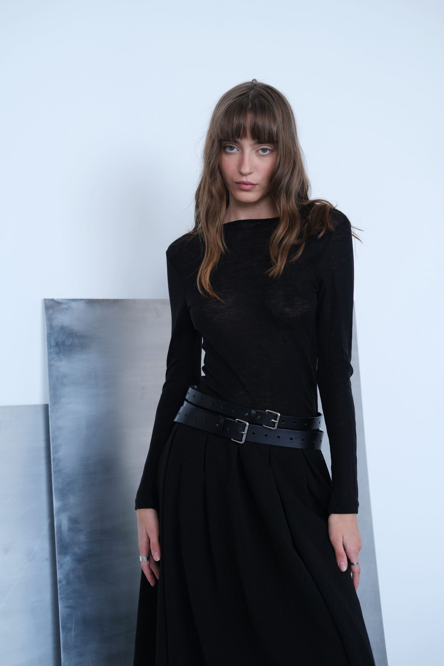 LEATHER BELT “3 IN 1” wear together or separately BLACK | ONLY 1 PC