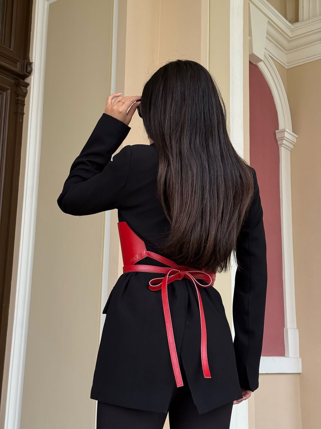 MODERN MID CENTURY CORSET BELT RED | ONLY 1 PC