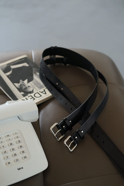LEATHER BELT “3 IN 1” wear together or separately BLACK | ONLY 1 PC