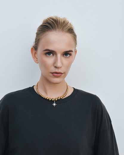 «MORNING STAR» CERAMIC BEADS CHOKER GOLD | ONLY 1 PC