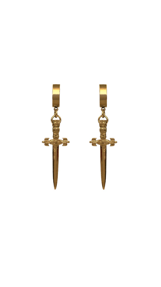 “SWORD” EARRINGS GOLD | ONLY 1 PAIR