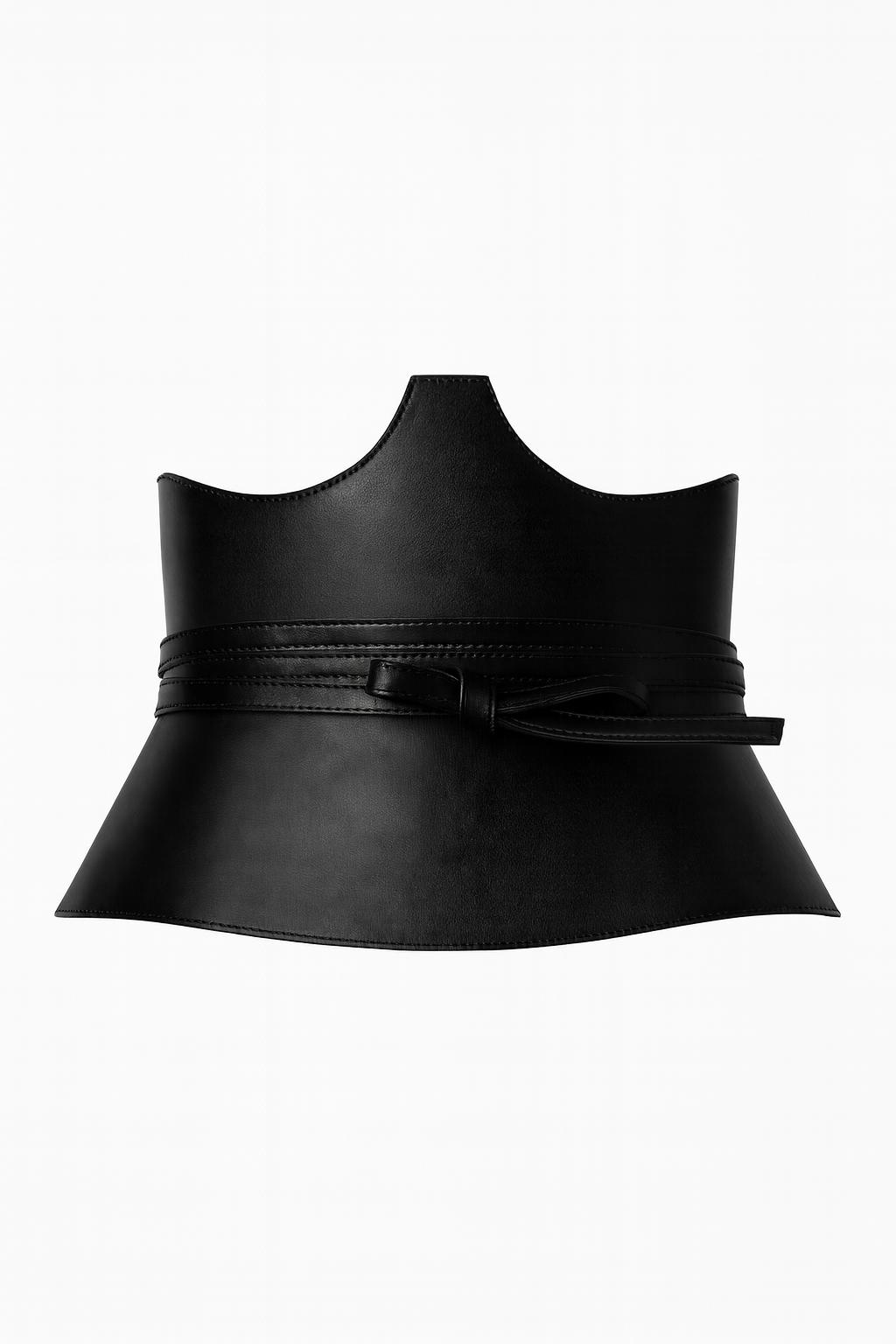 BLACK ELEGANT UNDERBUST CORSET BELT WITH TIES