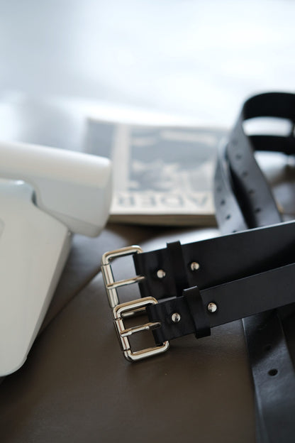 LEATHER BELT “3 IN 1” wear together or separately BLACK | ONLY 1 PC