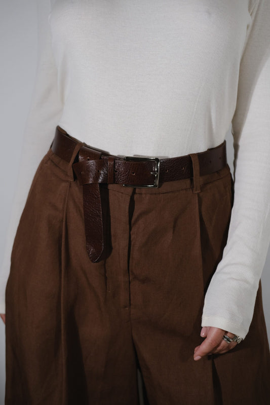 LEATHER BELT “SHARP CLASSIC” BROWN | ONLY 1 PC