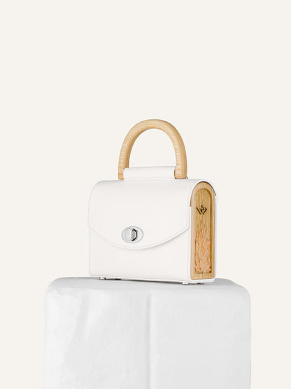 AURORA WHITE SAFFIANO MINI