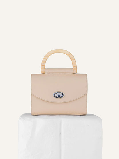 AURORA BEIGE SAFFIANO MINI