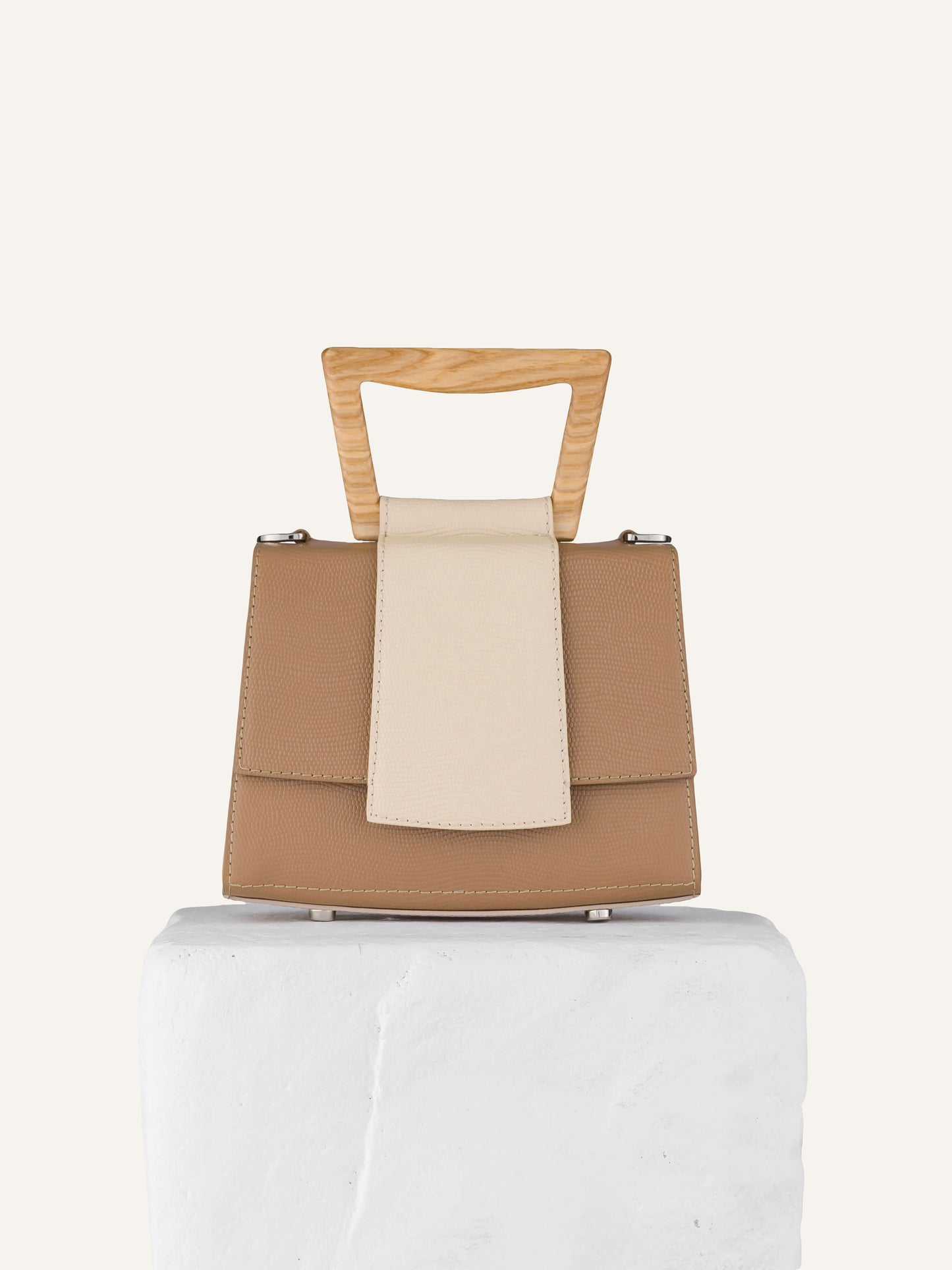 SANDY BEIGE/CAPPUCCINO SAFFIANO MINI