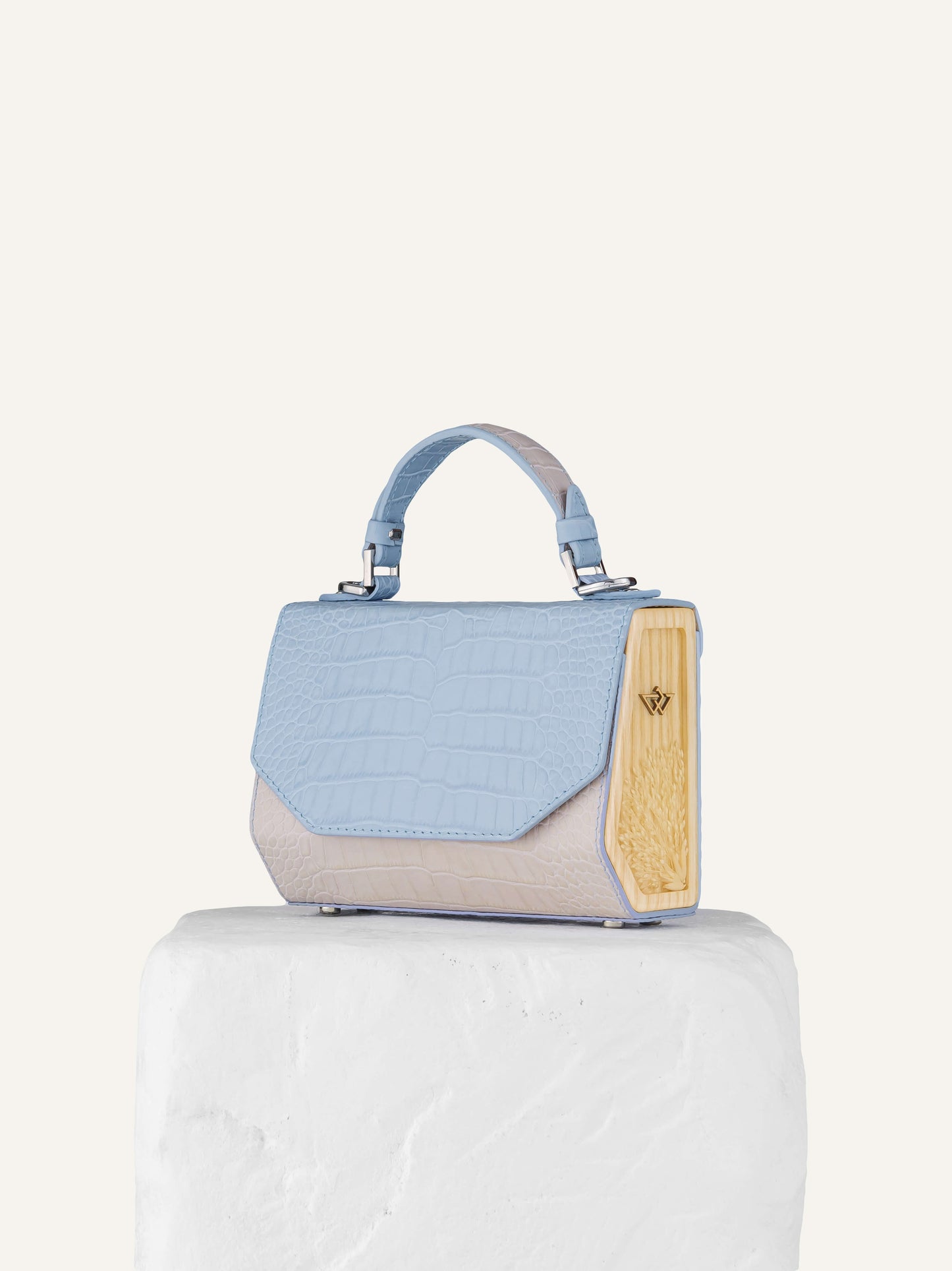 FJORD BLUE/BEIGE CROCO MINI