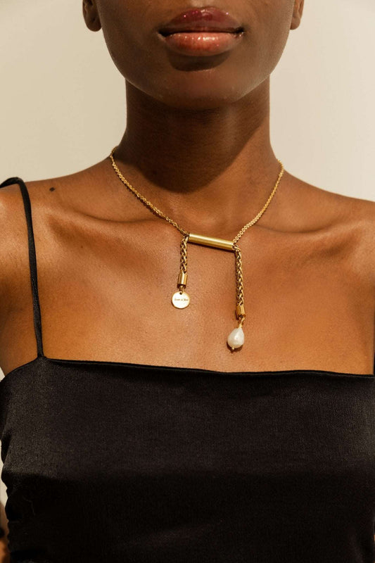 “LIBRA” NECKLACE WITH PEARL