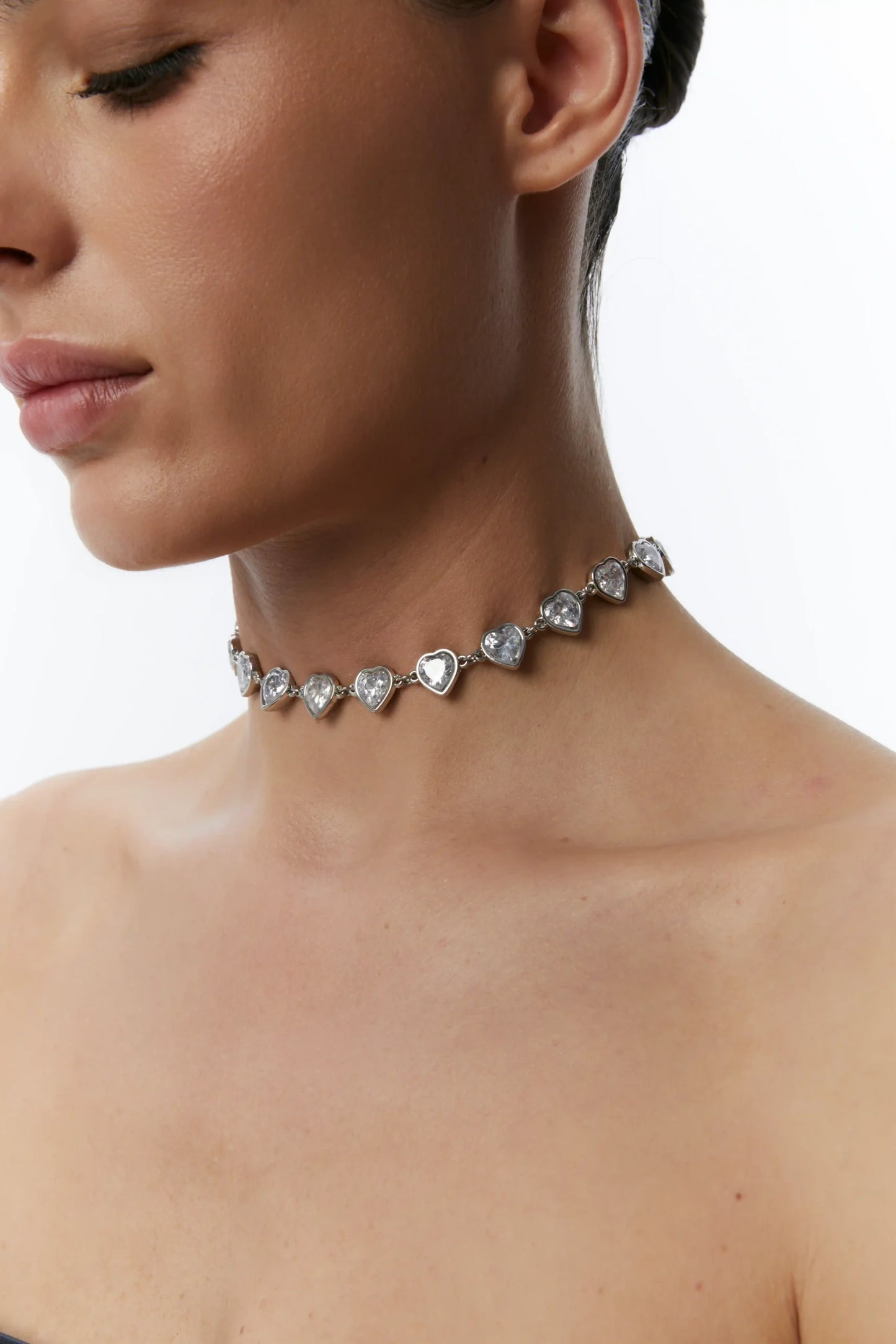 «HEARTS» CHOKER SILVER