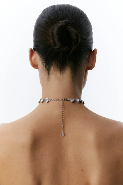 «HEARTS» CHOKER SILVER