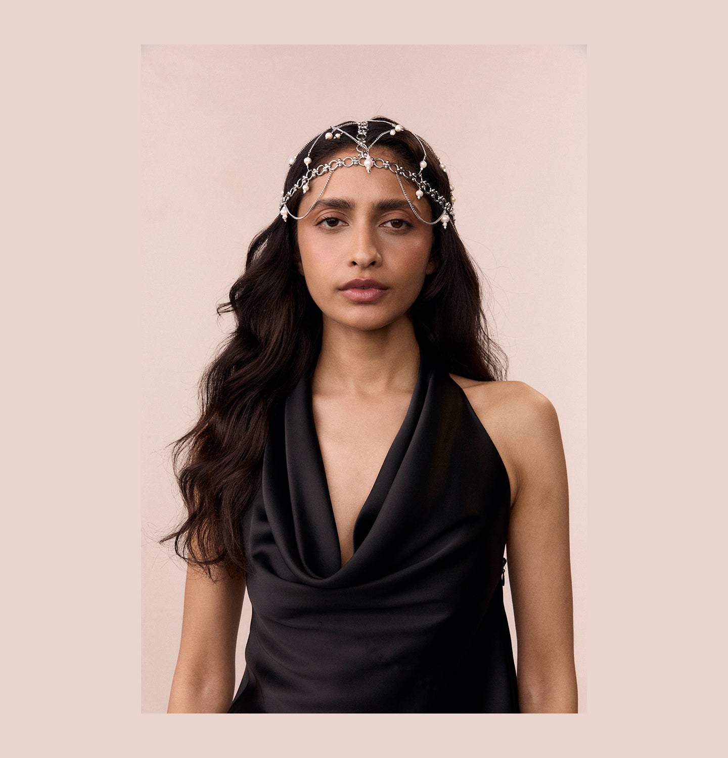 "KIRA" HAIR & HEAD ACCESSORY WITH PEARLS SILVER