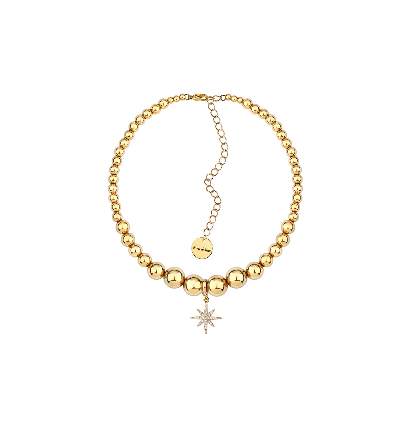 «MORNING STAR» CERAMIC BEADS CHOKER GOLD | ONLY 1 PC
