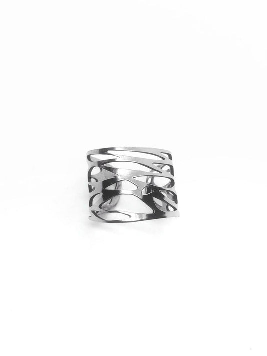 "ABSTRACTION" WIDE RING