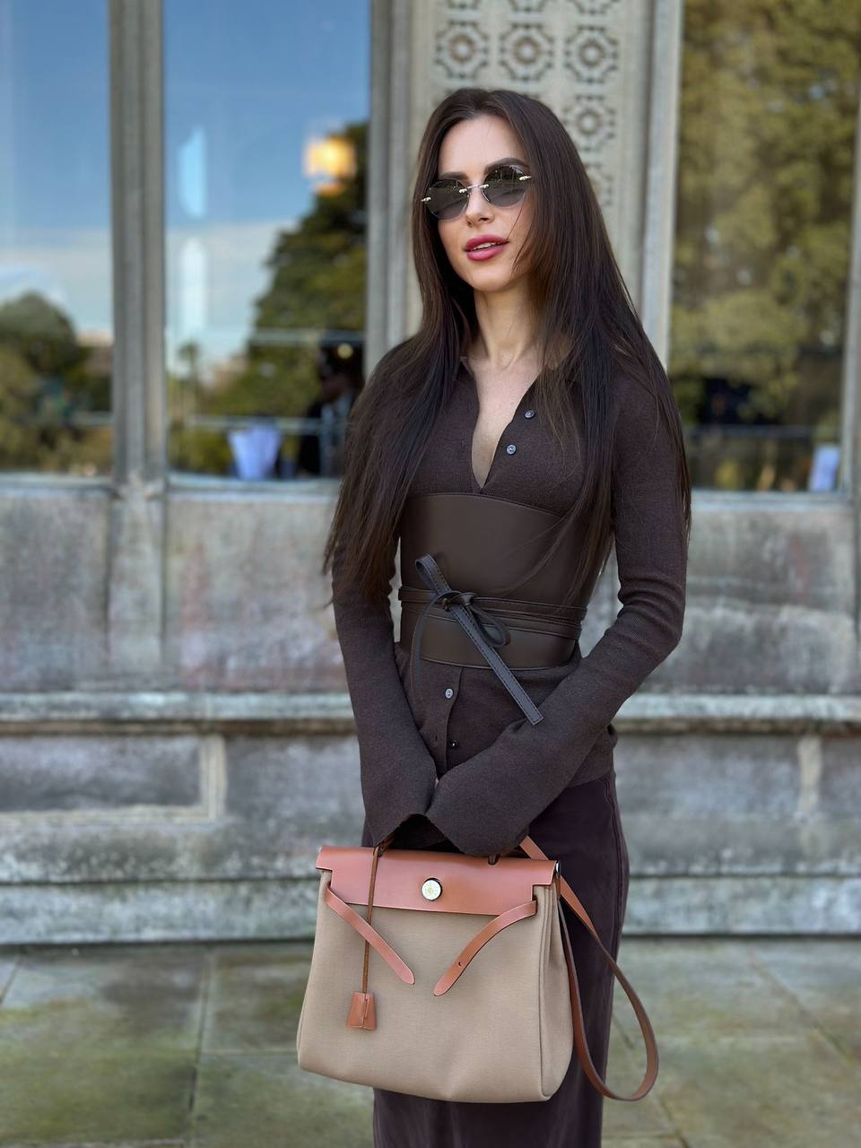 MID CENTURY CORSET BELT DARK BROWN | ONLY 1 PC
