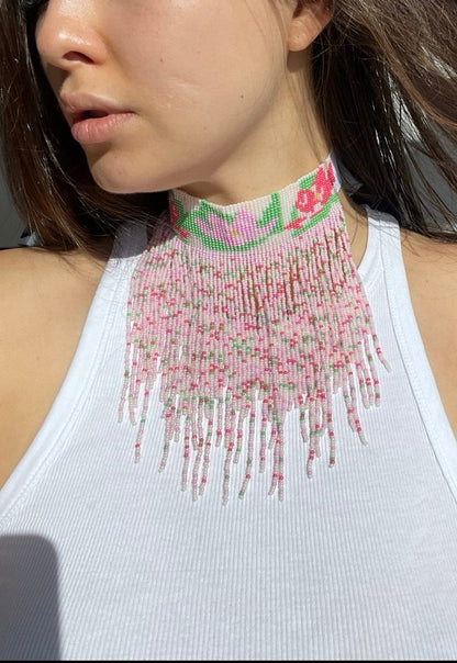 "PINK LOTUS" BEADED CHOKER | ONLY 2 PCS