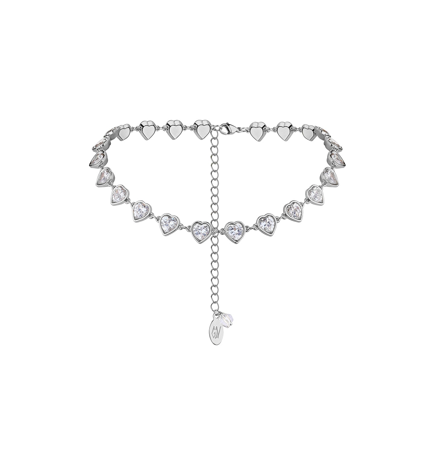 «HEARTS» CHOKER SILVER