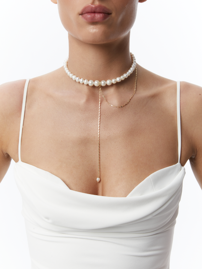 "KRISTINA" PEARL CHOKER
