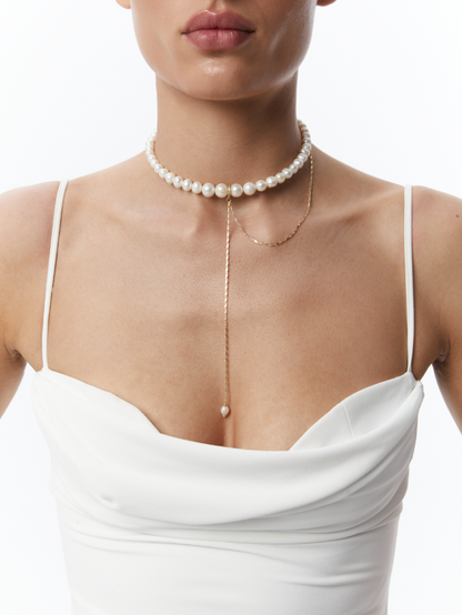 "KRISTINA" PEARL CHOKER