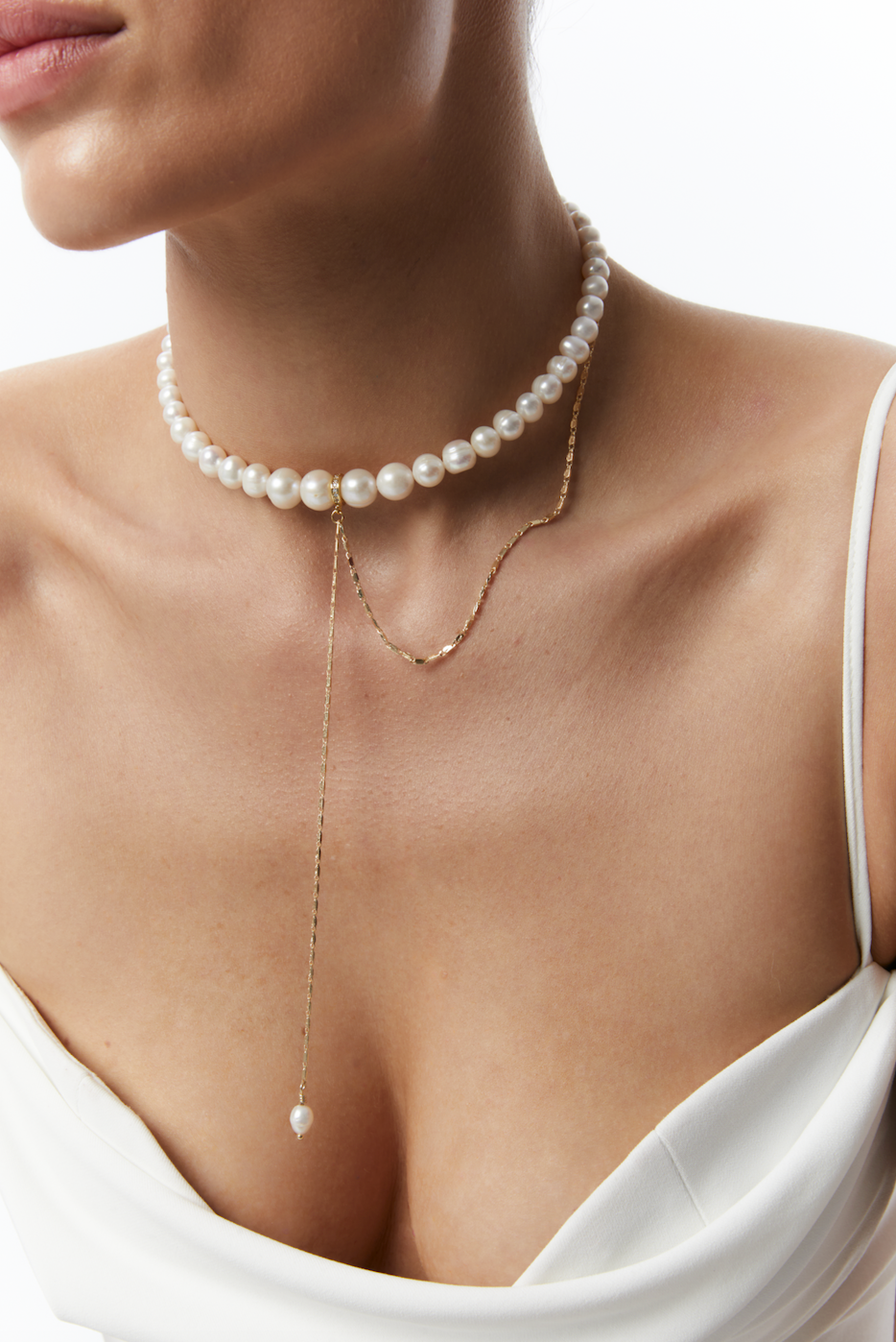 "KRISTINA" PEARL CHOKER